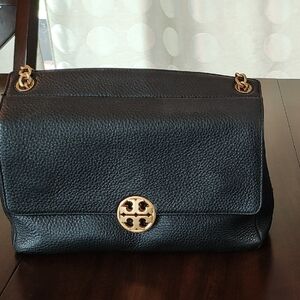 Tory Burch Black Leather Shoulder Bag